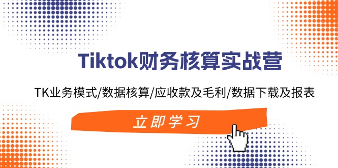 Tiktok财务核算实战营：TK业务模式/数据核算/应收款及毛利/数据下载及报表-副业城