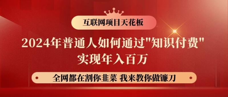 2024年普通人如何通过”知识付费”月入十万年入百万，实现财富自由-副业城