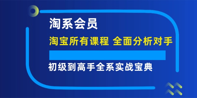 淘系会员初级到高手全系实战宝典【淘宝所有课程，全面分析对手】-副业城