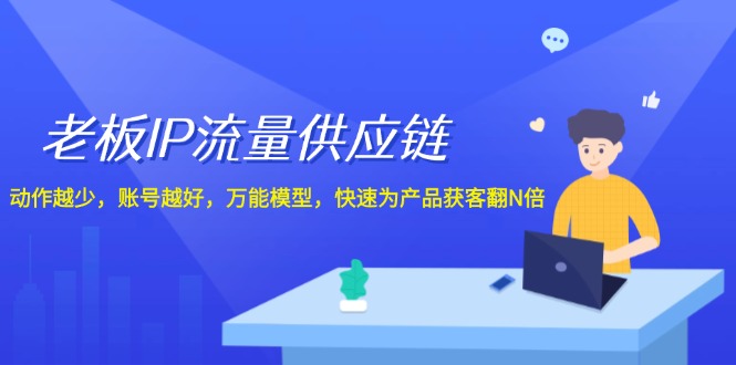 （12077期）老板 IP流量 供应链，动作越少，账号越好，万能模型，快速为产品获客翻N倍-副业城