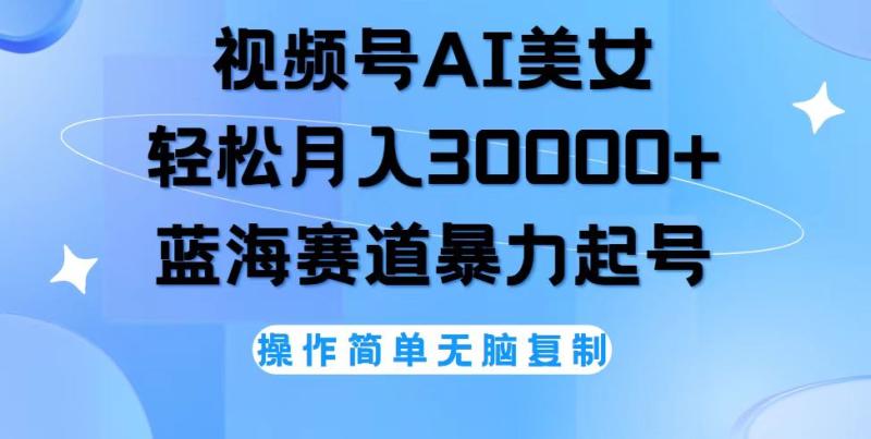 （12125期）视频号AI美女跳舞，轻松月入30000+，蓝海赛道，流量池巨大，起号猛，无…-副业城