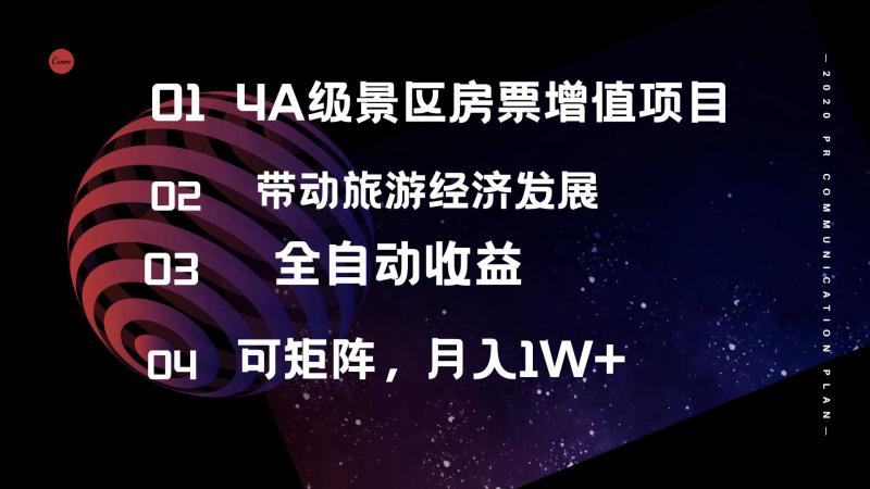 （12172期）4A级景区房票增值项目  带动旅游经济发展 全自动收益 可矩阵 月入1w+-副业城