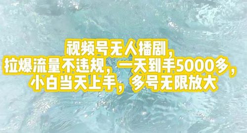 (12166期)视频号无人播剧,拉爆流量不违规,一天到手5000多,小白当天上手,多号无限放大-副业城