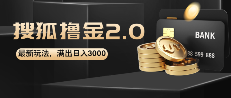 （12212期）搜狐撸金2.0最新玩法，无脑日入3000+，可无限扩大-副业城