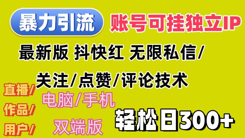 （12210期）暴力引流法 全平台模式已打通  轻松日上300+-副业城