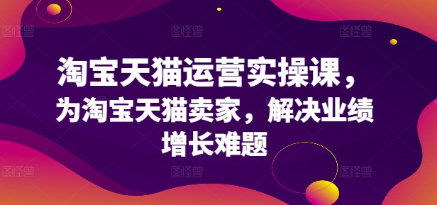 淘宝天猫运营实操课，为淘宝天猫卖家，解决业绩增长难题-副业城