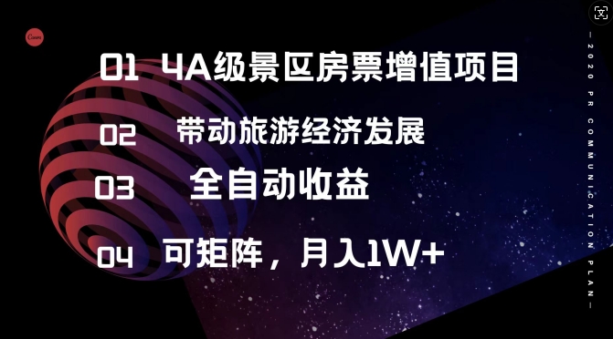 4A级景区房票增值项目  带动旅游经济发展 全自动收益 可矩阵 月入1w+-副业城