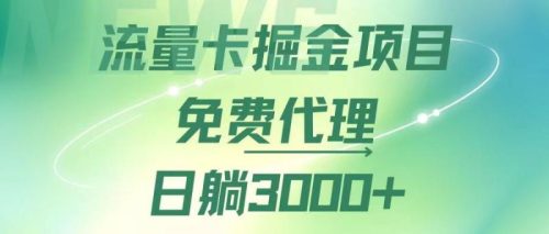 （12321期）流量卡掘金代理，日躺赚3000+，变现暴力，多种推广途径-副业城
