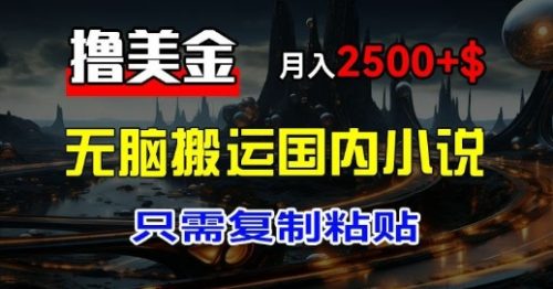 最新撸美金项目：搬运国内小说爽文，只需复制粘贴，月入2k+美金-副业城