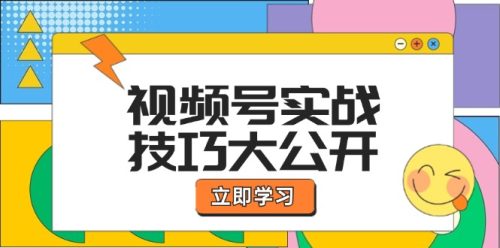 视频号实战技巧大公开：选题拍摄、运营推广、直播带货一站式学习-副业城