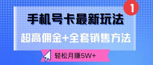 （12375期）手机号卡最新玩法，超高佣金+全套销售方法，轻松月赚5W+-副业城