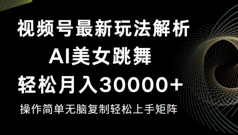 （12420期）视频号最新暴利玩法揭秘，轻松月入30000+-副业城