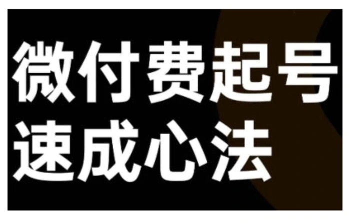 微付费起号速成课，视频号直播+抖音直播，微付费起号速成心法-副业城