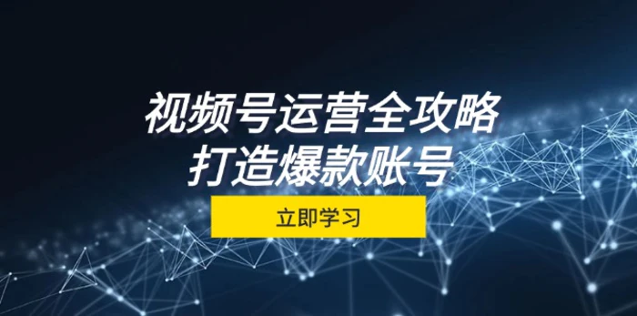 视频号运营全攻略，从定位到成交一站式学习，视频号核心秘诀，打造爆款账号-副业城