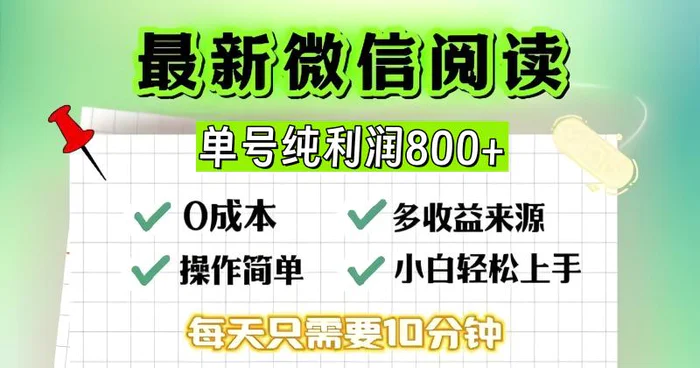 （13206期）微信自撸阅读升级玩法，只要动动手每天十分钟，单号一天800+，简单0零…-副业城