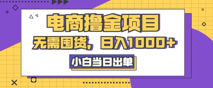 电商撸金项目，无需囤货，日入几张，小白当日出单，人性玩法，复购不断-副业城