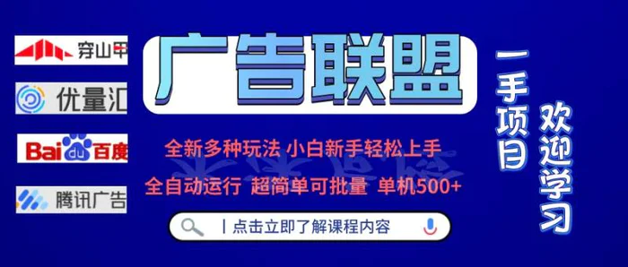 （13258期）广告联盟 全新多种玩法 单机500+  全自动运行  可批量运行-副业城