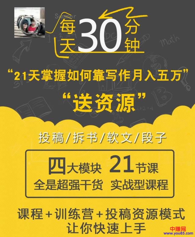 图片[2]-（906期）每天30分钟 21天掌握如何靠写作月赚50000（全套21节视频课程）-副业网