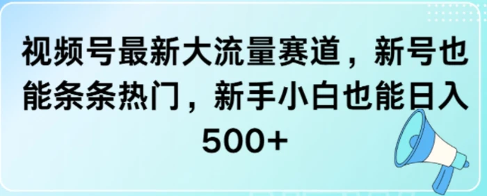 视频号最新大流量赛道，新号也能条条热门，新手小白也能日入5张-副业城
