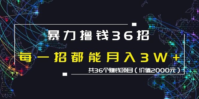 图片[2]-（1149期）暴力撸钱36招，每一招都能月入30000+共36个赚钱项目（价值2000元）-副业网