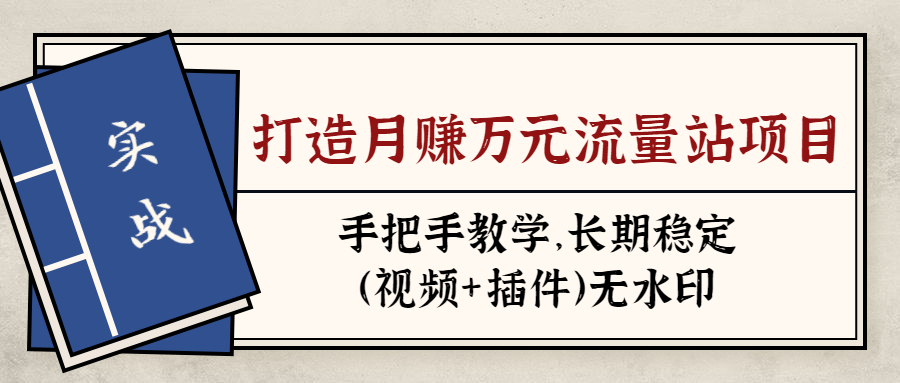 图片[2]-（1302期）实战打造月赚万元流量站项目：手把手教学，长期稳定（视频+插件）无水印-副业网