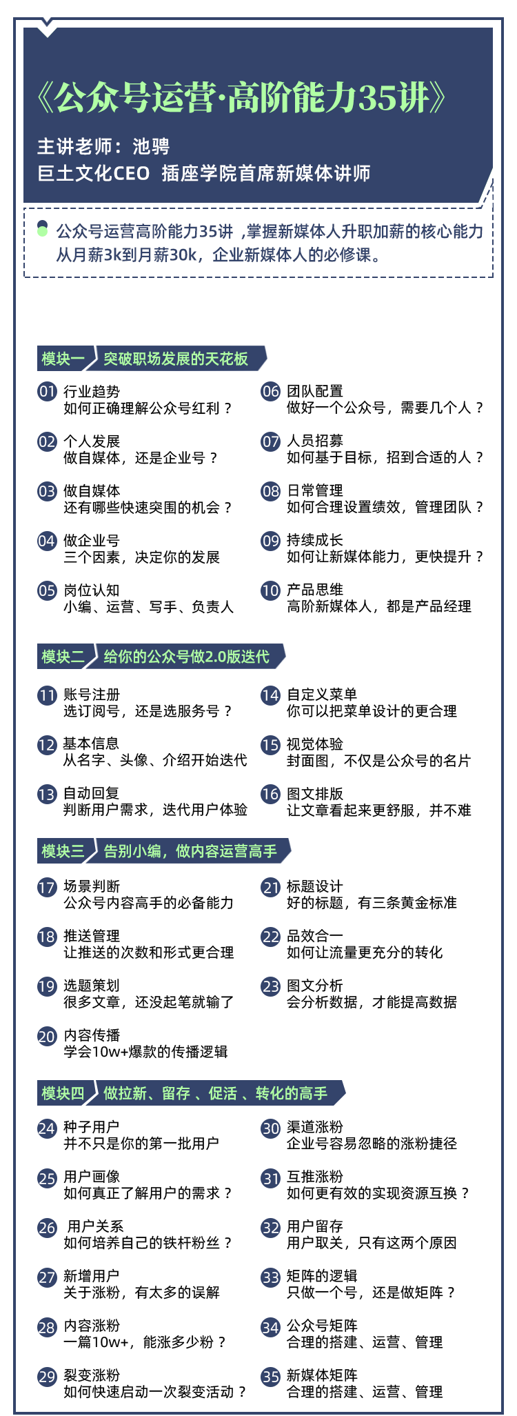图片[2]-（1390期）《公众号运营高阶能力35讲》从月薪3k到月薪30k，新媒体人必修课(课程+文档)-副业网