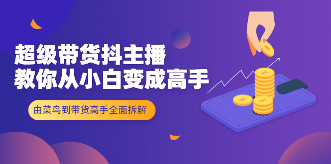 （1981期）超级带货抖主播教你从小白变成高手，由菜鸟到带货高手全面拆解！-副业网