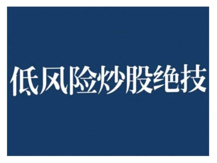 2024低风险股票实操营，低风险，高回报-副业城