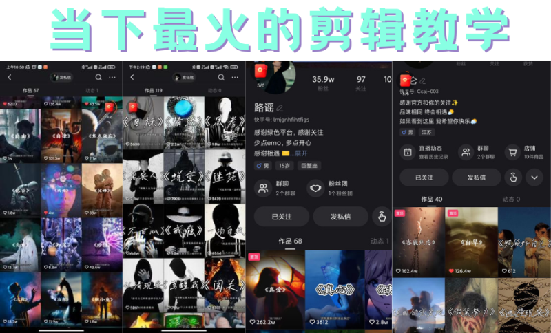 （2724期）短时视频朦胧诗文案号制作教程，实操7天涨粉20W+小白20分钟看完直接上手-副业网