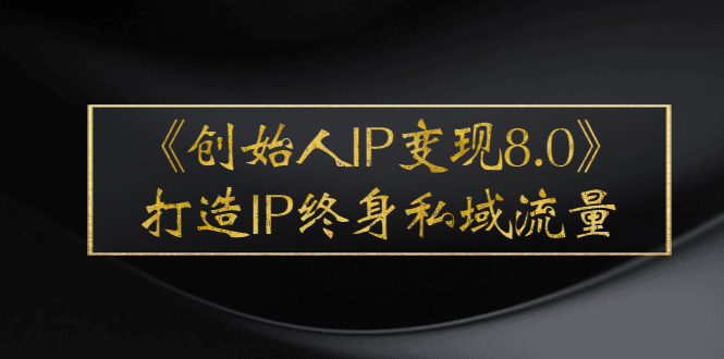 （2556期）《创始人IP变现8.0》打造IP终身私域流量，干货满满！-副业网