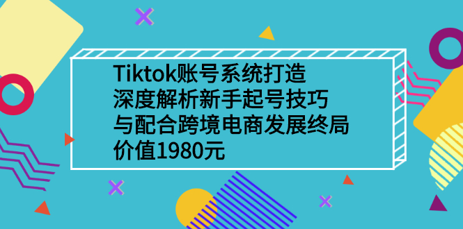 （2509期）Tiktok账号系统打造，深度解析新手起号技巧与跨境电商发展终局-副业网