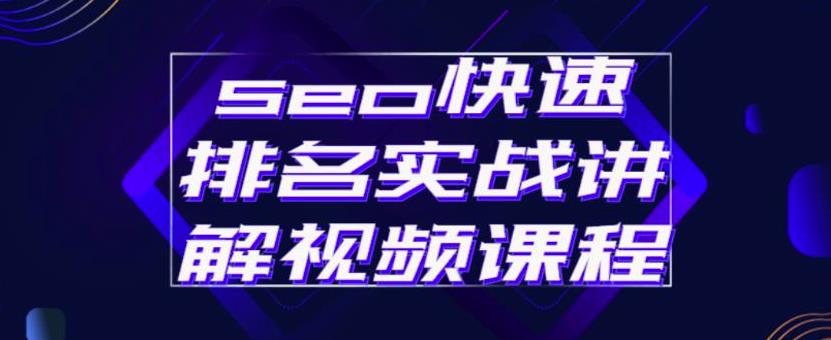 （2412期）seo快速排名实战讲解视频课程，揭秘seo快排原理-副业网