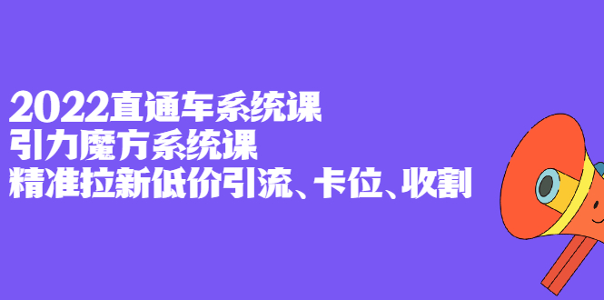 （2397期）2022直通车系统课+引力魔方系统课，精准拉新低价引流、卡位、收割-副业网