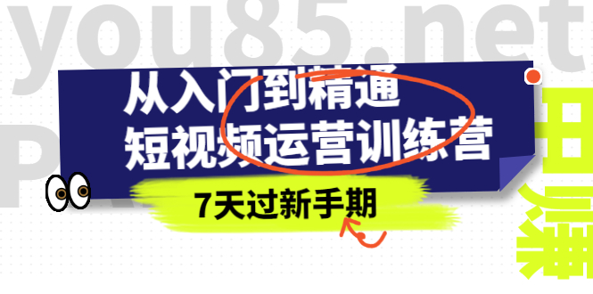 （2360期）从入门到精通短视频运营训练营，理论、实战、创新，7天过新手期-副业网