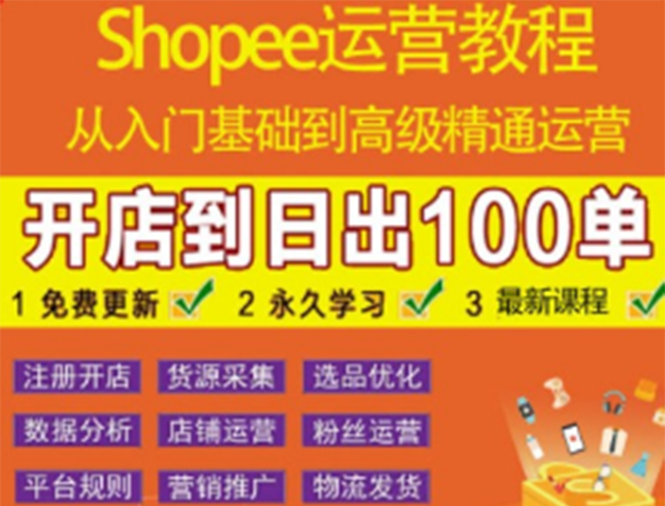 （3334期）shopee运营教程：从入门基础到高级精通，开店到日出100单（全套课程）-副业网