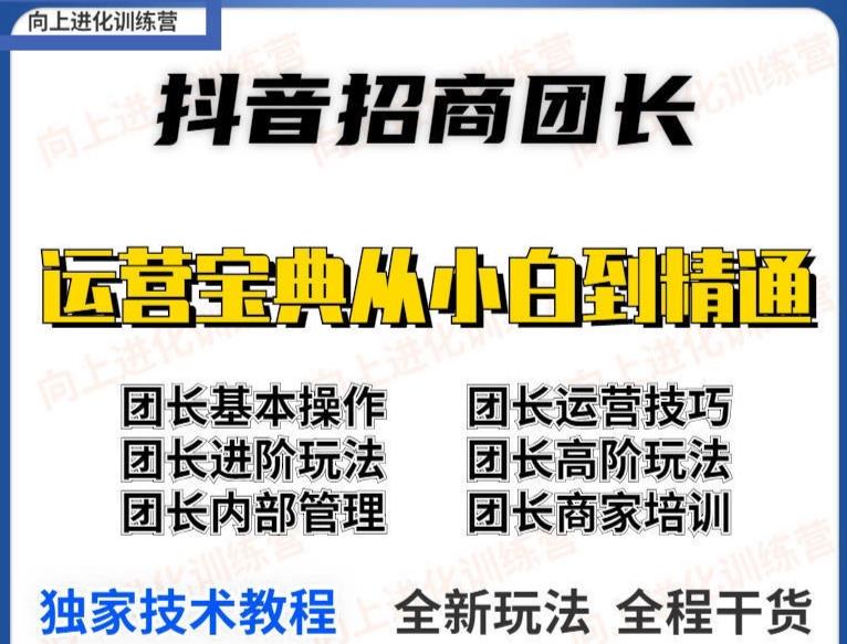 图片[2]-（3696期）2022抖音招商团长课程，从小白到资深工作室搭建，全方位全链路保姆式教学-副业网