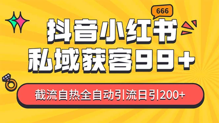 （13421期）某音，小红书，野路子引流玩法截流自热一体化日引200+精准粉 单日变现3…-副业城