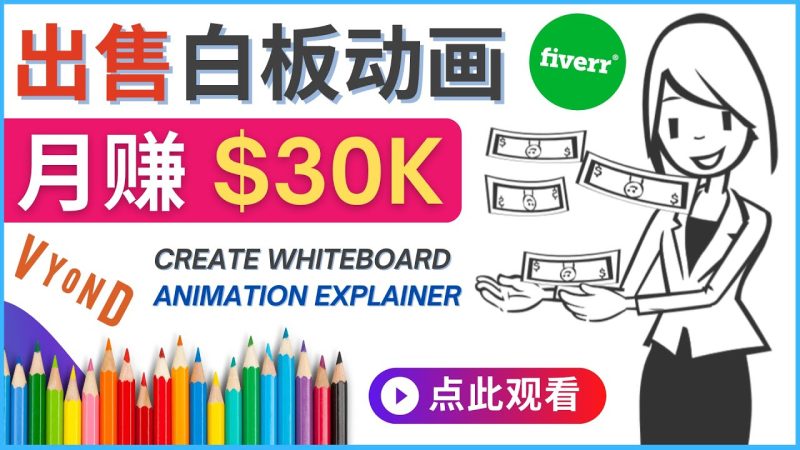 （4302期）如何用最简单制作白板动画（WhiteBoard Animation）月赚3万美元-副业网