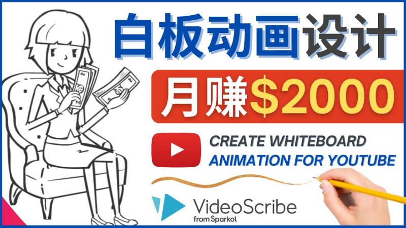 （4341期）创建白板动画（WhiteBoard Animation）YouTube频道，月赚2000美元-副业网