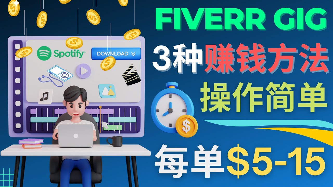 图片[1]-（4495期）每5分钟赚5美元，日赚100美元，3种简单的Fiverr赚钱技巧-副业网