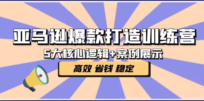 （5107期）亚马逊爆款打造训练营：5大核心逻辑+案例展示 打造爆款链接 高效 省钱 稳定-副业网