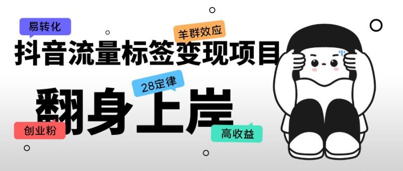 （5514期）抖音流量标签变现项目，抖音创业粉轻松转化，单价高收益简单-副业网