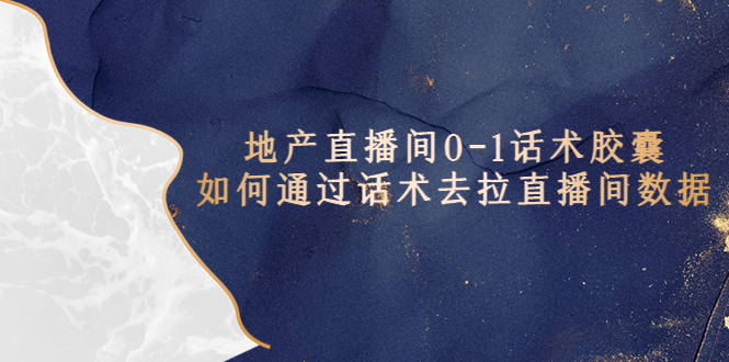 （5540期）地产-直播间0-1话术胶囊，知道怎么通过话术去拉直播间数据-副业网