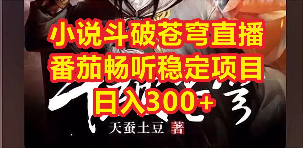 图片[1]-（6584期）小说斗破苍穹直播，番茄畅听日入300+稳定项目-副业网