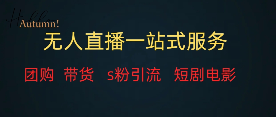 图片[1]-（7654期）无人直播全套服务，变现稳定-副业网