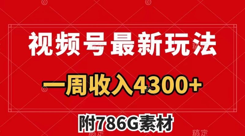 （7969期）视频号最新玩法 广告收益翻倍 几分钟一个作品 一周变现4300+（附786G素材）-副业网
