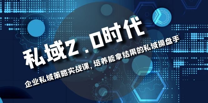 （8291期）私域-2.0时代：企业私域策略实战课，培养能拿结果的私域操盘手-副业网