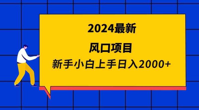 （9483期）2024最新风口项目 新手小白日入2000+-副业网