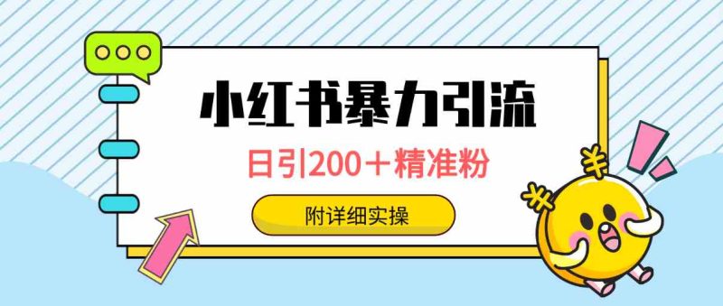 （9582期）小红书暴力引流大法，日引200＋精准粉，一键触达上万人，附详细实操-副业网