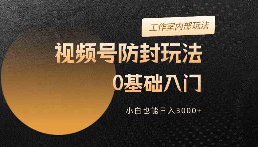 图片[1]-（10107期）2024视频号升级防封玩法，零基础入门，小白也能日入3000+-副业网